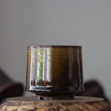 Masato Akutsu〝brown glaze″ / humanity pot    no.609-20