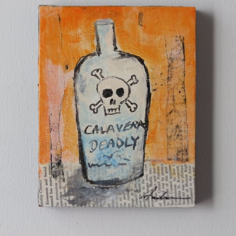 Andrew  Gemrich〝calavera″ アクリル絵画／humanity pot  no.1002E