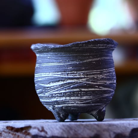 joint pot   安西桂   ×   安西岳郎   親子鉢〝土の子″  象嵌  M  no.82334