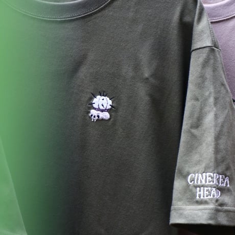 humanity×MENOSYAMA 【poorpatch T-shirt】CINEREAHEAD (シティグリーン) 予約販売