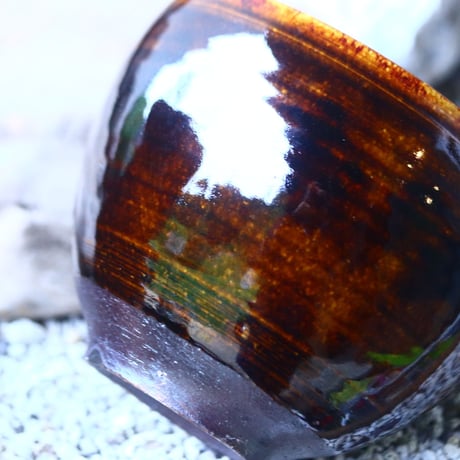 Masato  Akutsu 〝brown glaze″   /   humanity pot       no51001