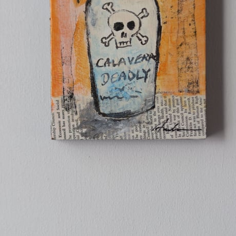 Andrew  Gemrich〝calavera″ アクリル絵画／humanity pot  no.1002E