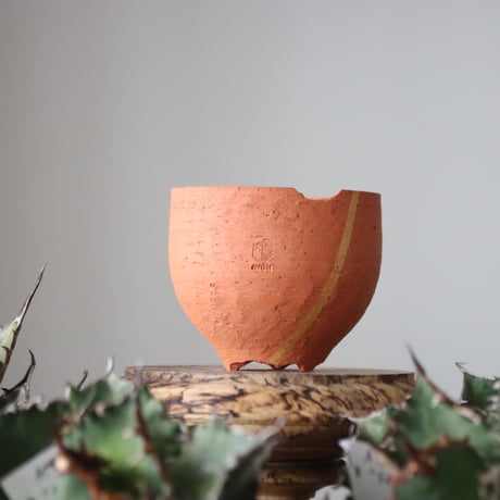 N/OH / コロ鉢 / persimmon + Line / SS   no.421-124