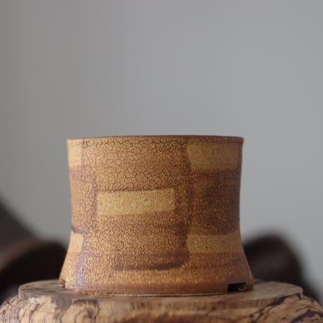 Masato Akutsu〝crack ocher″ / humanity pot    no.609-32