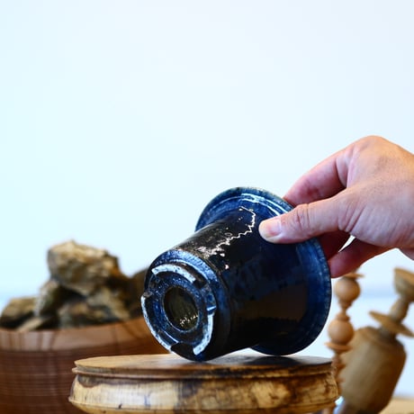 Tadao Akutsu〝瑠璃釉″ / humanity pot    no1112-61