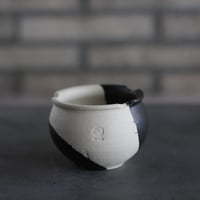 N/OH / コロ鉢-Tear Drop (ダブル) / White × Black / XS (3号)  no.503-225