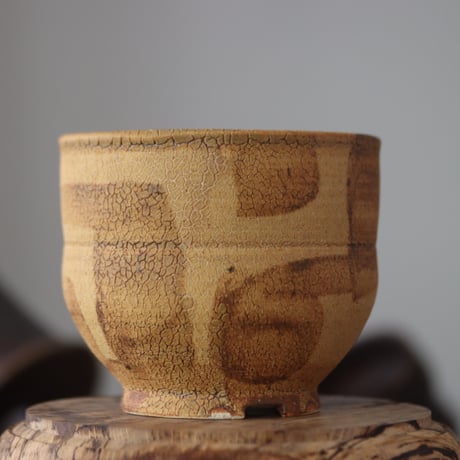 Masato Akutsu〝crack ocher″ / humanity pot    no.609-36