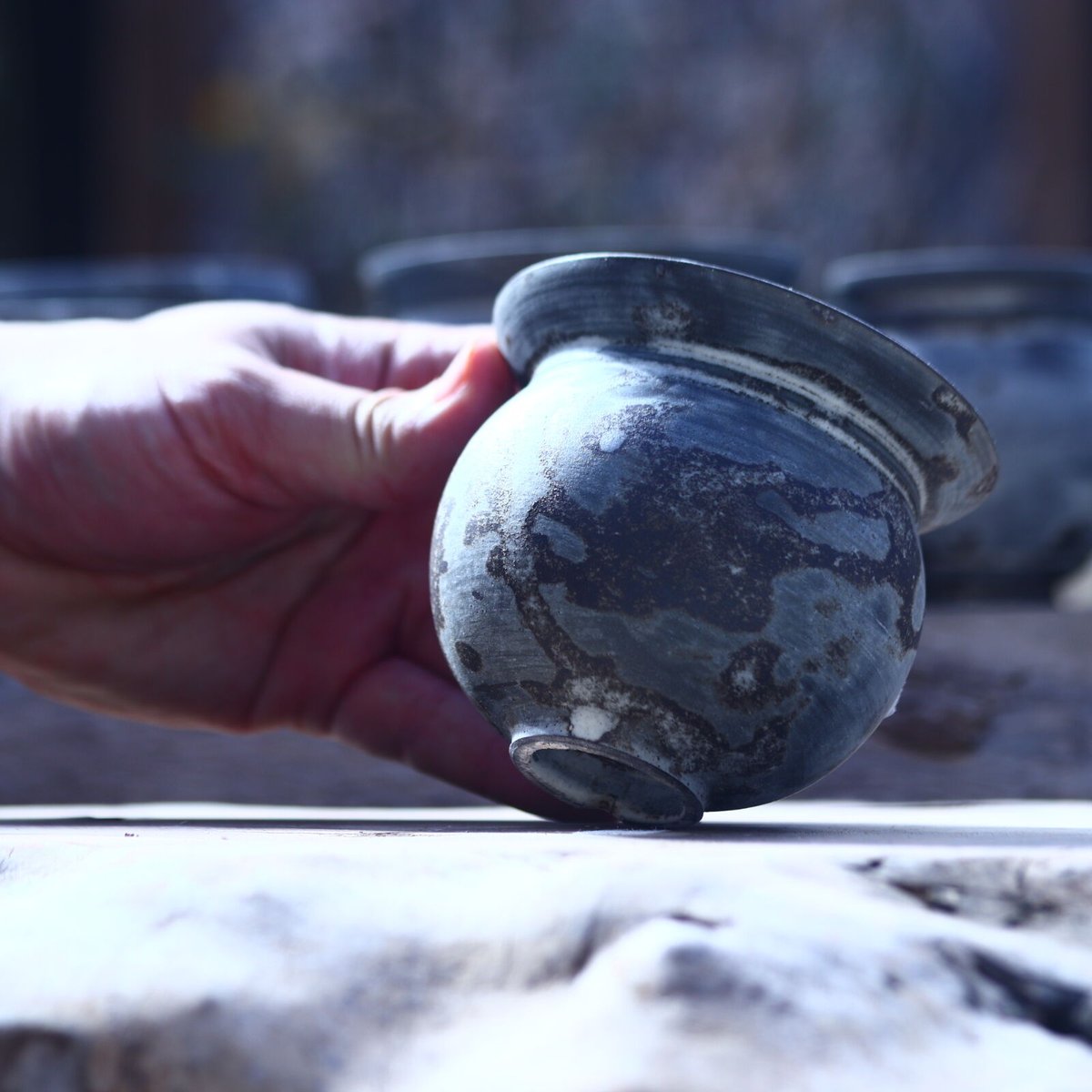 たけろうポット シロサビ ツボ S no.221-S7 | 芽の巣山