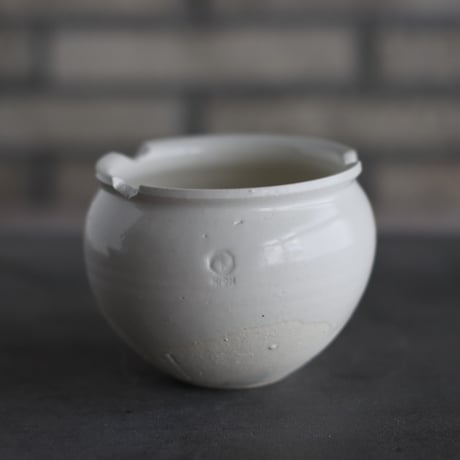 N/OH / コロ鉢-Strokes / White × White / SS (3.5号)   no.503-326