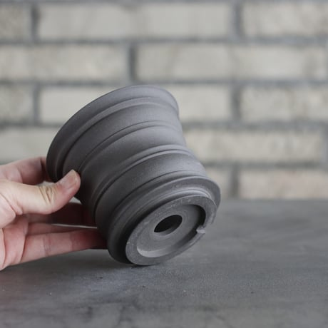 takero pot / ヤキシメ クロ (3.5号)   no.208-35