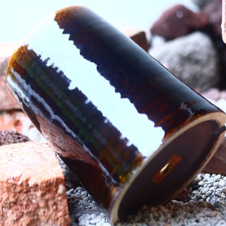 Masato  Akutsu 〝brown glaze″   /   humanity pot       no51002
