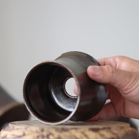 Masato Akutsu〝brown glaze″ / humanity pot    no.609-16