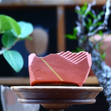 N/OH   澪標  盆栽鉢  SS  / persimmon + gold   no.71165