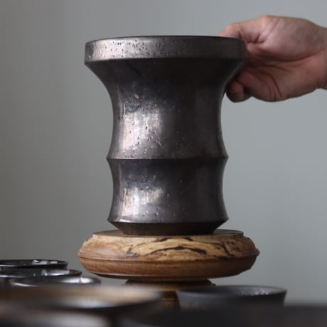Atsushi Funakushi / black iron / humanity pot     no.512-49