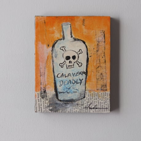 Andrew  Gemrich〝calavera″ アクリル絵画／humanity pot  no.1002E