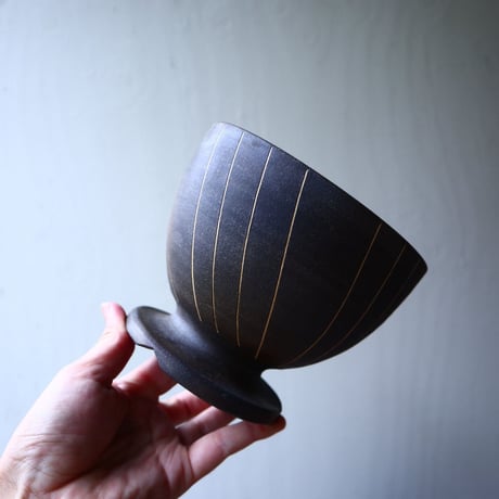 【A×T】by MENOSYAMA〝IZA〟B/W  Line  bowl L