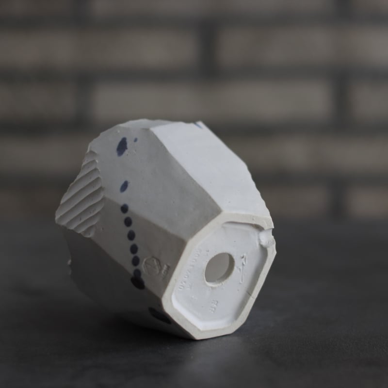 N/OH / 澪標 / white ＋ dripping (呉須) / SS (3.5号)