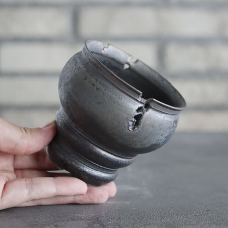 takero pot / mushikui / 炭化焼成 (3号)  no.531-89