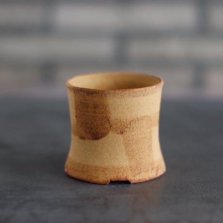 Masato Akutsu / crack ocher / humanity pot (2.5号)  no.824-28
