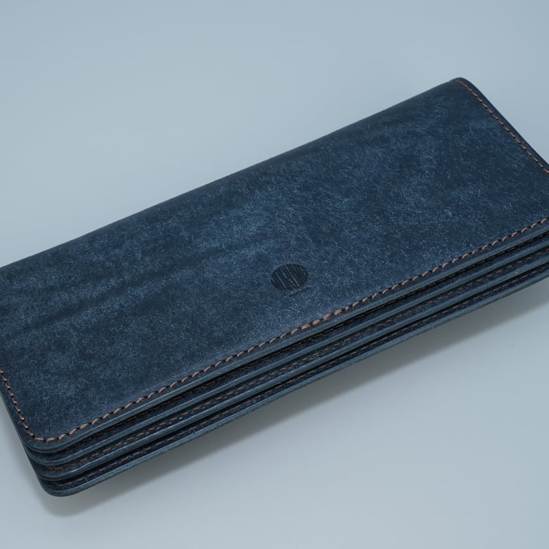 ロングウォレット ネイビー | marume.store