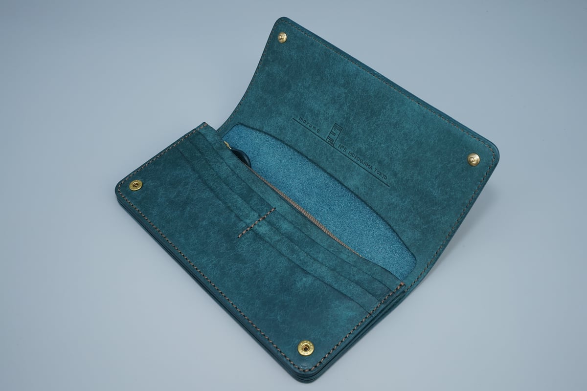 ロングウォレット ブルー | marume.store