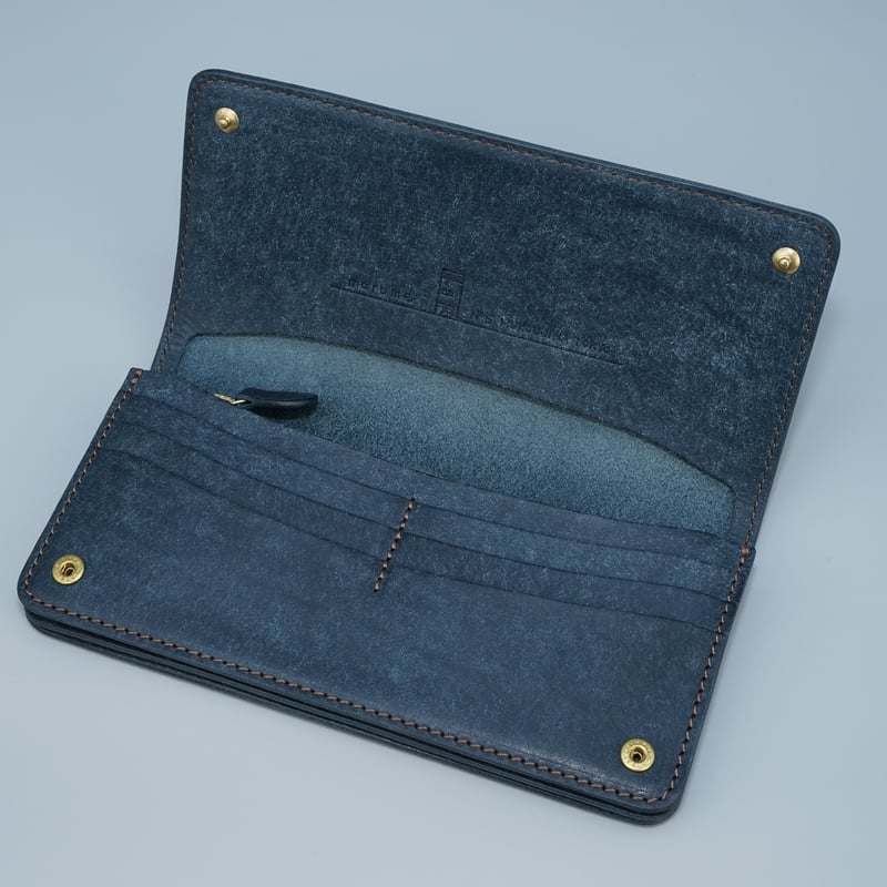 ロングウォレット ネイビー | marume.store