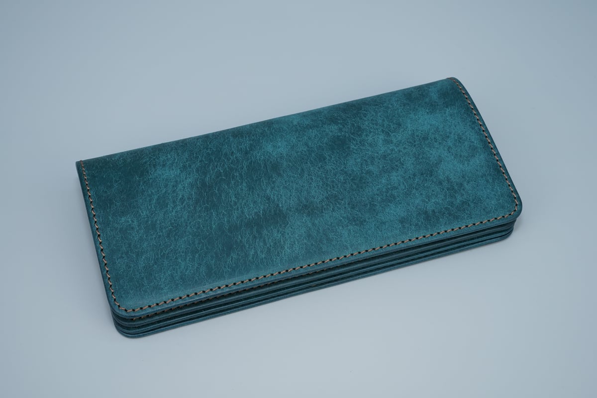 ロングウォレット ブルー | marume.store