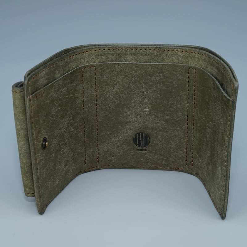 三つ折りウォレット グレー | marume.store