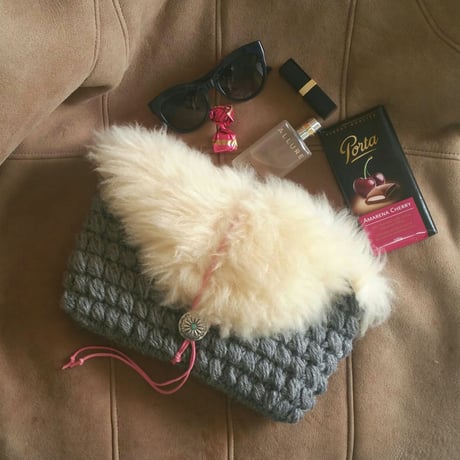 リアルムートンクラッチ♡Real Mouton Clutch.