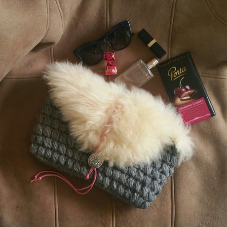 リアルムートンクラッチ♡Real Mouton Clutch.
