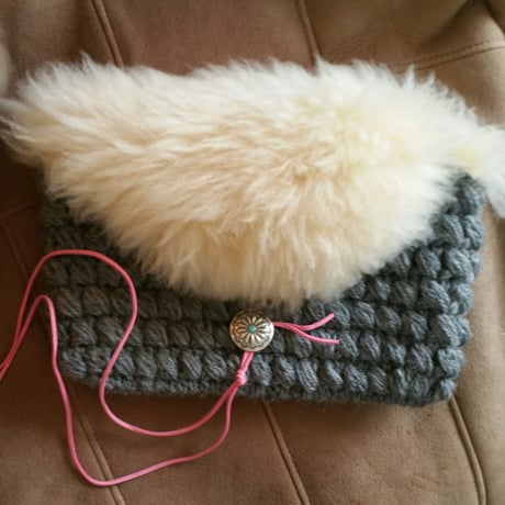 リアルムートンクラッチ♡Real Mouton Clutch.