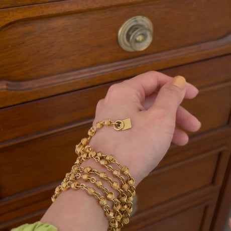 ANNE KLEIN アン・クライン ノットデザイン ロングチェーンネックレス/ ヴィンテージアクセサリー