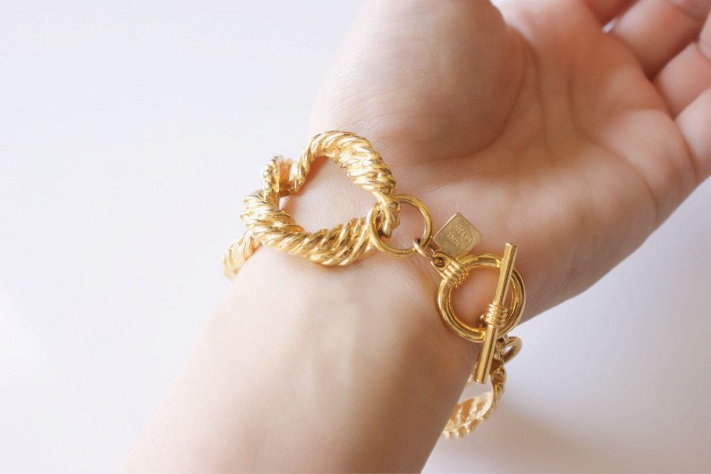 ★アンクライン★ANNE KLEIN★ブレスレット★Bracelet★ゴールド★ ANNE KLEINアンクライン ボリューム チェーン ブレスレット