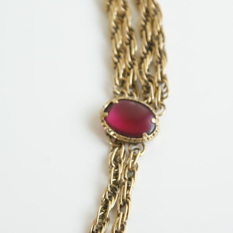 TRIFARIトリファリ ガラス ラリエットネックレス/ ヴィンテージ