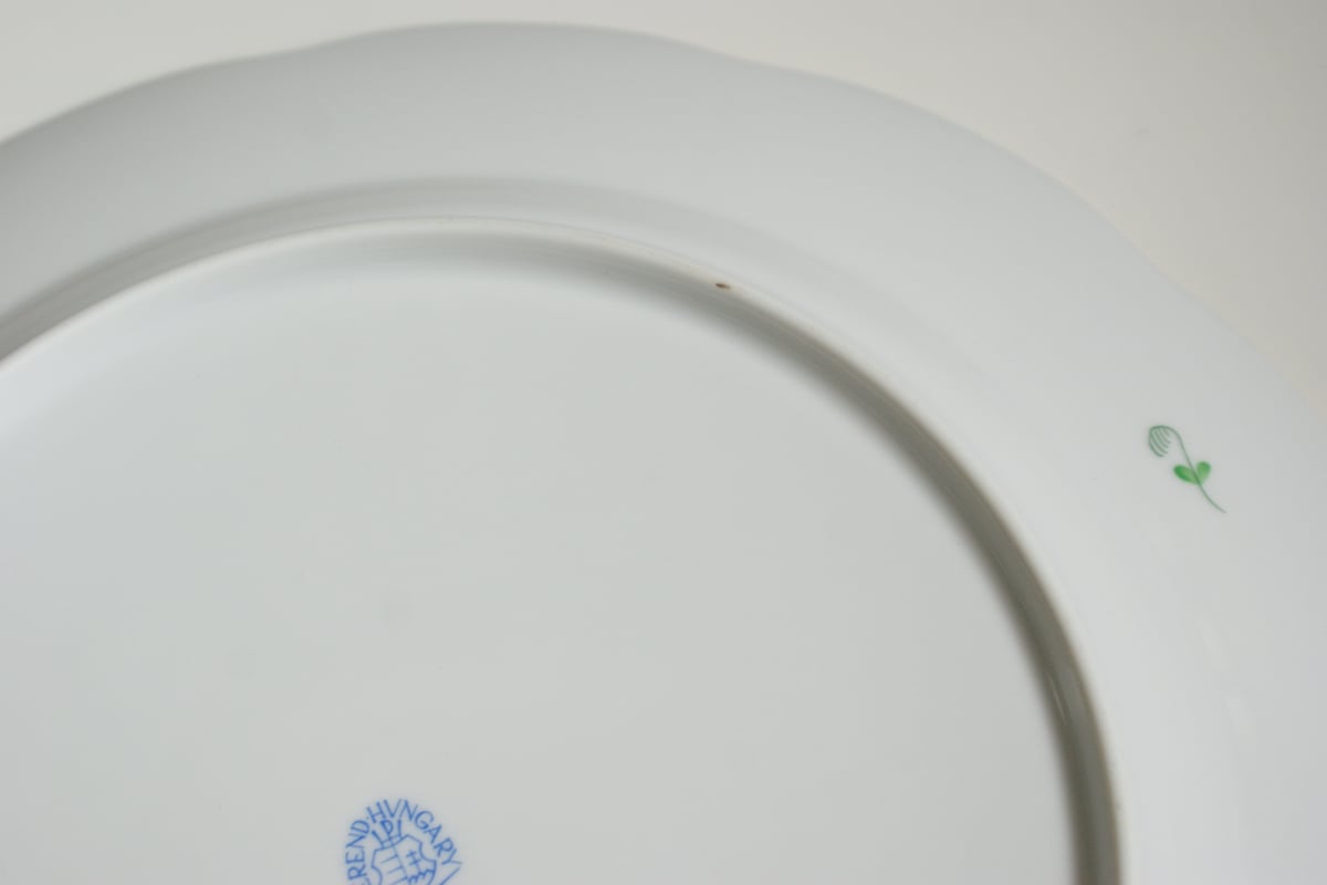 HEREND HVNGARY (ヘレンド ディナープレート) HEREND ヘレンド アポニーグリーン ハンガリー製 28cm ディナー