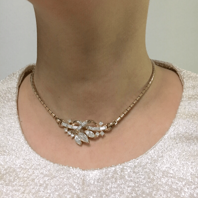 TRIFARIトリファリ PAT.PEND ラインストーン ネックレス TRIFARIトリファリ PAT.PEND ラインストーン ネックレス