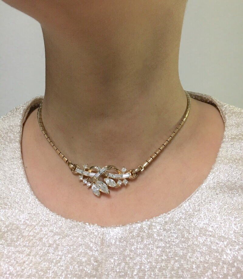 TRIFARIトリファリ PAT.PEND ラインストーン ネックレス TRIFARIトリファリ PAT.PEND ラインストーン ネックレス