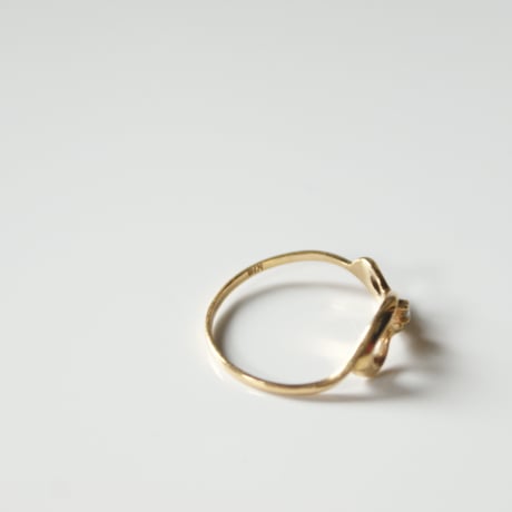 K18YG ダイヤモンド プリンセス 指輪 / ヴィンテージジュエリー・アクセサリー