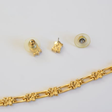 アメリカ買付 MODERN オーストリアクリスタル パステルカラー ブレスレット ピアス セット/ ヴィンテージジュエリー・アクセサリー