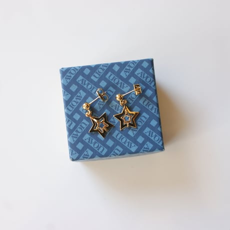 AVONエイボン ダブル スター 星 ピアス 箱BOX付き/ ヴィンテージジュエリー・アクセサリー