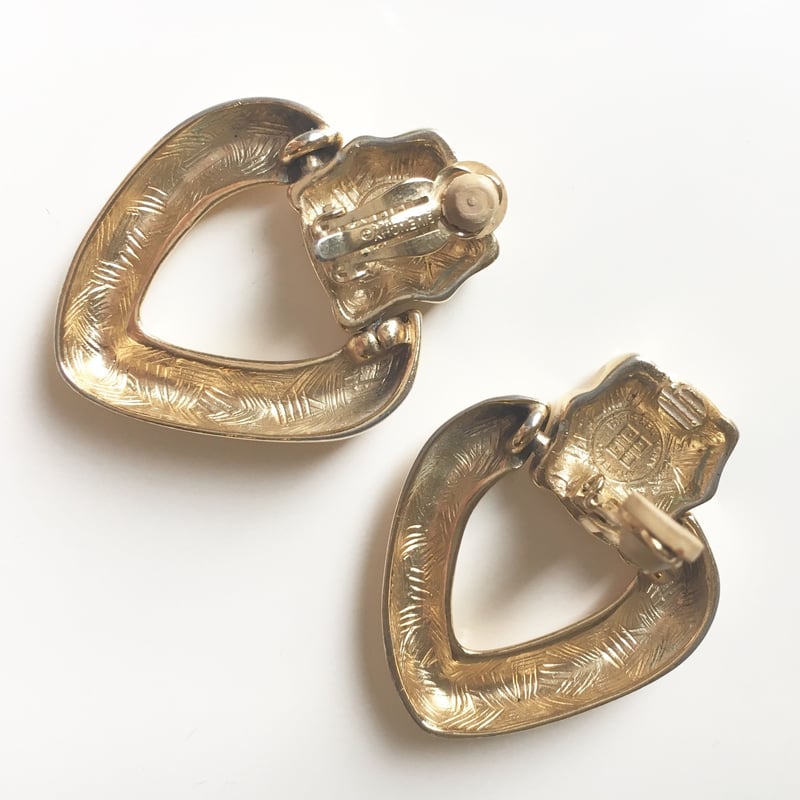 GIVENCHYジバンシィ ドアノッカー ハート イヤリング / ヴィンテージ