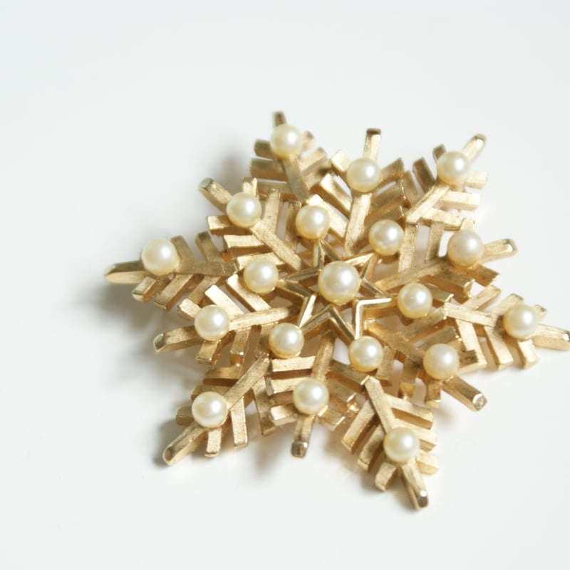 Snowleopard様特大希少TRIFARIガラスヴィンテージブローチB240