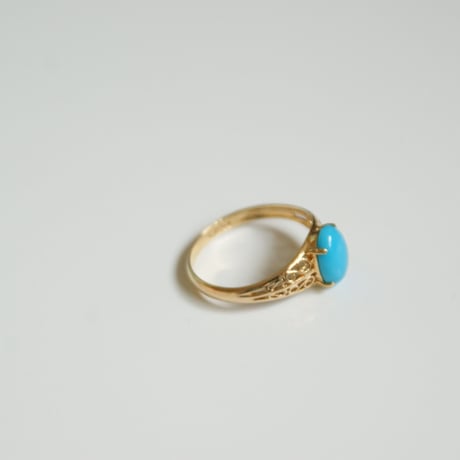 K18YG ターコイズ リング指輪 / ヴィンテージジュエリー・アクセサリー