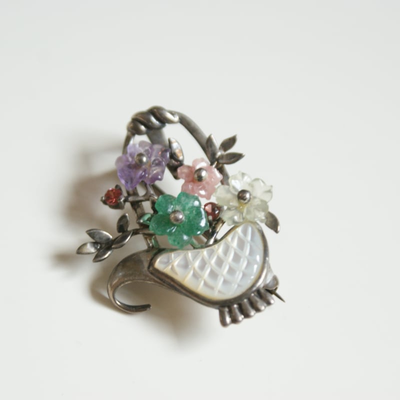 ティファニー 花 ヴィンテージ フラワー ブローチ シルバー 925 Tiffany & Co. 925シルバー 花型ブローチ ヴィンテージ フラワー