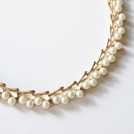 TRIFARI トリファリ ハート パール ゴールド ネックレス / ヴィンテージアクセサリー・コスチュームジュエリー
