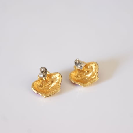 AVONエイボン レッド エナメル クラウン ピアス / ヴィンテージジュエリー・アクセサリー