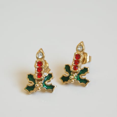 AVONエイボン ヒイラギ キャンドル ピアス/ ヴィンテージジュエリー・アクセサリー