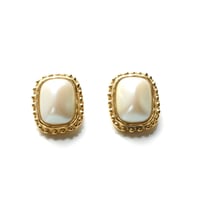 GIVENCHYジバンシィ スクエア パール イヤリング/ ヴィンテージアクセサリー