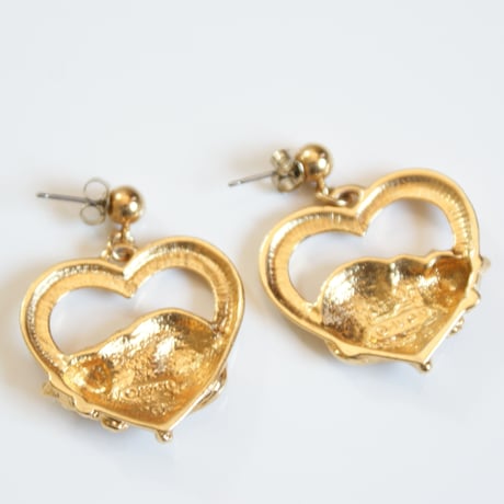 AVONエイボン 眠り猫 キャット ハート ピアス  / ヴィンテージ・アクセサリー