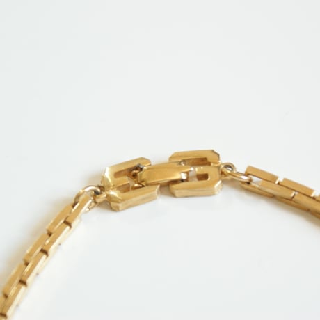 GIVENCHYジバンシィ スクエアチェーン チョーカーネックレス / ヴィンテージ・コスチュームジュエリー